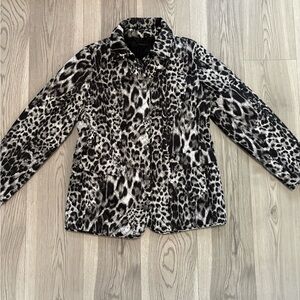 Chico Snow Leopard Quilted Jacket Size 1 (8/10)
